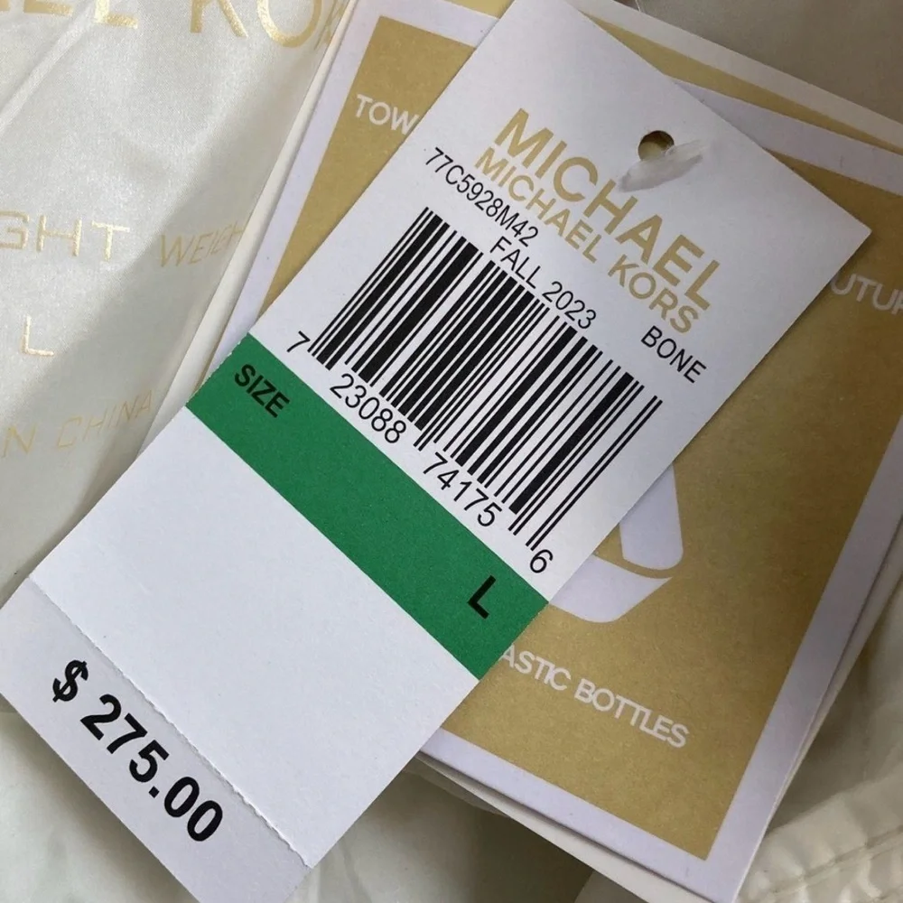 MICHAEL Michael Kors White Puffer Jacket - NWT